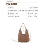 新款草编包单肩腋下托特包时尚百搭纸编女士单肩包夏季沙滩包