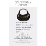 月牙包编织斜挎包2026新款单肩手提包女轻奢百搭PU皮质感编织包