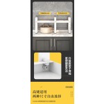伸缩桌面架子伸缩架电饭煲微波炉厨房台面落地柜下柜上收纳置物架