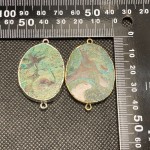 跨境出口新海洋玛瑙石不规则形时尚手链项链连接器欧美吊坠欧美风