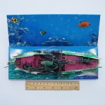 海马气动鱼缸装饰品水族箱造景套餐增氧玩具深海烂船沉船