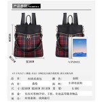 格子双肩包女新款韩版时尚帆布大容量书包旅行女士牛津布背包批发