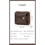 牛船长头层牛皮拉链钱包横款真皮驾驶证多卡位加厚相册防盗刷钱夹