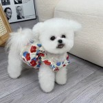碎花连衣裙宠物服饰马尔济斯博美狗狗衣服猫咪衣服冬可爱ins厂