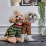 宠物狗狗衣服春秋装薄款泰迪比熊博美马尔济斯小型幼犬条纹两脚衣