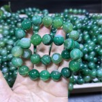 天然绿色条纹玛瑙蚕丝缠丝玛瑙绿玛瑙手串直播间福利厂家批发