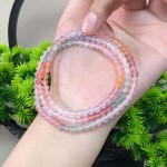 盐源渐变糖果色玛瑙手串粉色玛瑙多圈手链糖心手链女小红书爆款批