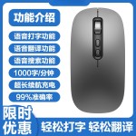 万鱼AI智能鼠标语音打字翻译无线蓝牙充电便携静音声控办公通用
