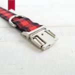 MUTTCO创意狗项圈 宠物项圈 可调节狗脖圈 红黑格子外貿款UDC-074