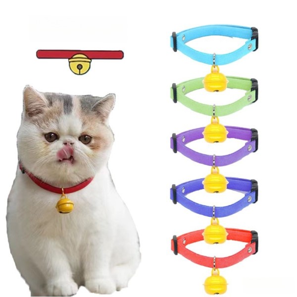 跨境热销日韩风格宠物猫咪舒适可调节韩国绒项圈