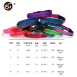 跨境宠物牵引反光尼龙潜水料内衬狗链防走丢ID狗姓名  宠物狗项圈