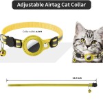 2025新款适用各系统Airtag反光宠物猫咪项圈带铃铛定位器项圈现货