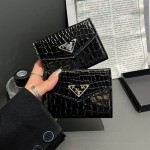厂家现货直批鳄鱼纹卡包卡多卡香奶小香风杨树林潮牌ys潮牌风琴包