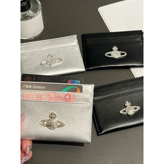 厂家直销柔肤软细腻肤感皮质卡包土星西太后潮牌钻标小香卡套直播