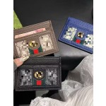 外贸批发欧美小卡包经典超薄5卡位银行卡GG彩条潮牌厂家直销现货