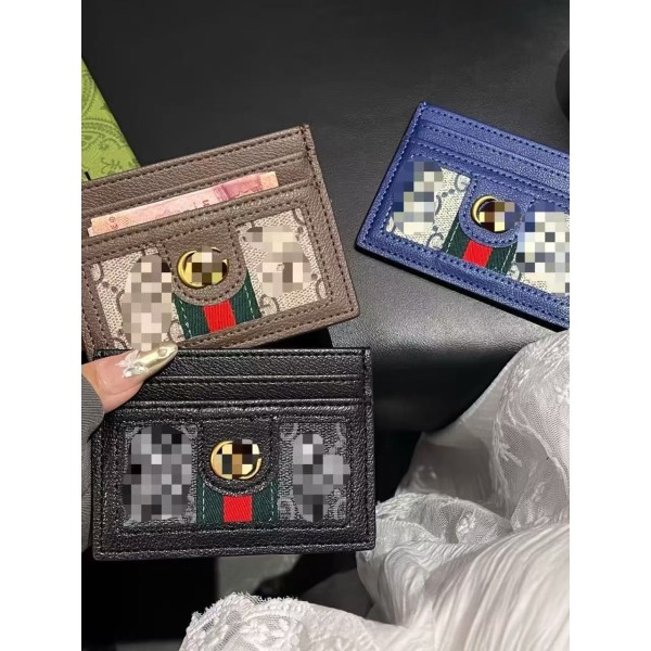 外贸批发欧美小卡包经典超薄5卡位银行卡GG彩条潮牌厂家直销现货