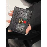 外贸批发欧美小卡包经典超薄5卡位银行卡GG彩条潮牌厂家直销现货