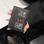 外贸批发欧美小卡包经典超薄5卡位银行卡GG彩条潮牌厂家直销现货