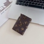 奢潮大牌卡夹老花名片卡包 翻盖3折卡包皮质 证件驾照卡包 多卡槽