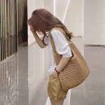 草编包女2025新款夏季百搭休闲单肩包森系手工编织包大容量沙滩包