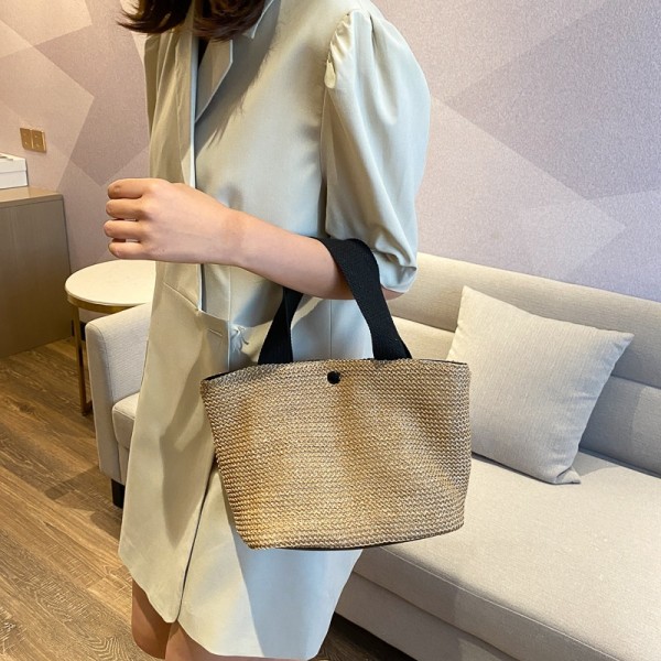 复古手提编织包2026新款女包休闲简约女士单肩包百搭通勤斜挎包包