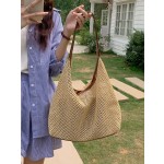 手工编织包包女2026新款潮时尚复古托特包草编包百搭大容量单肩包