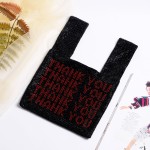 跨境新款晚宴包 镶钻背心形网钻手提包大王水钻包Thank You Bag