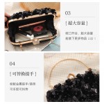 重工钉珠晚宴包立体亮片花朵亮片手拿包轻奢名媛婚礼宴会斜跨女包