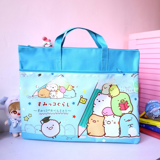 卡通A3美术用品儿童手提画板袋学生素描绘画收纳袋超大容量补习袋