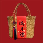 手工植物编织手提包篮伴手礼品盒插花装礼品腊肉鸡蛋田园海草收纳