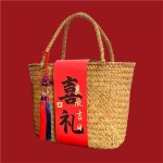 手工植物编织手提包篮伴手礼品盒插花装礼品腊肉鸡蛋田园海草收纳