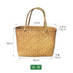 手工植物编织手提包篮伴手礼品盒插花装礼品腊肉鸡蛋田园海草收纳
