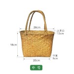 手工植物编织手提包篮伴手礼品盒插花装礼品腊肉鸡蛋田园海草收纳