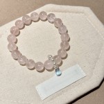 天然粉晶手串托帕石手饰设计感小众雾粉冰露手链女高级感精致饰品