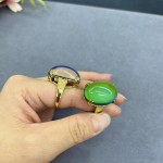 直播新品新款感温石戒指保色电镀活口戒环小众个性时尚厂家直销