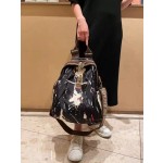 水墨千金旅行双肩包女2026新款时尚女士背包休闲防水牛津布旅游包