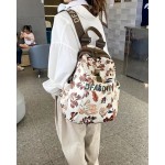 水墨千金旅行双肩包女2026新款时尚女士背包休闲防水牛津布旅游包