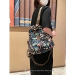 水墨千金旅行双肩包女2026新款时尚女士背包休闲防水牛津布旅游包