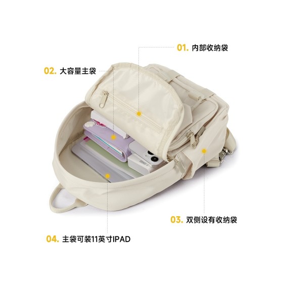迷你双肩包女生大学生简约书包时尚轻便旅行背包通勤百搭妈咪包