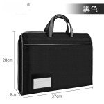 商务文件防水公文包帆布公文袋男士手提包文件袋卡片位会议资料袋
