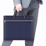 创生手提文件袋大容量拉链文件包男士商务公文包企业印刷厂家批发