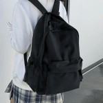 双肩包背包男士简约大容量旅行包休闲跨境日韩风初中高中大学生