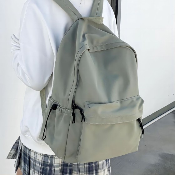 双肩包背包男士简约大容量旅行包休闲跨境日韩风初中高中大学生