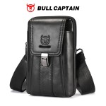 牛船长BULLCAPTAIN 手机小腰包男士多功能头层牛皮横竖款穿腰带包