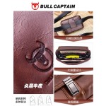 牛船长BULLCAPTAIN 手机小腰包男士多功能头层牛皮横竖款穿腰带包