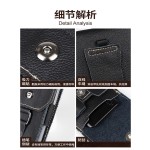 新款时尚男士手机腰包多功能真皮腰包跨境腰包钱包手机包批发