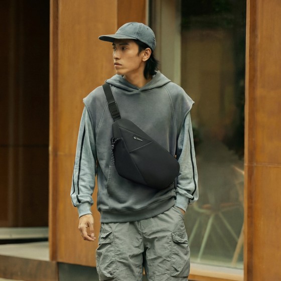 跨境新款腰包男士斜挎包运动骑行胸包户外潮流机车包多功能斜挎包