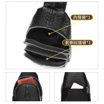 狮莱顿鳄鱼纹男士真皮单肩胸包头层牛皮斜挎包跨境潮流男款前挎包