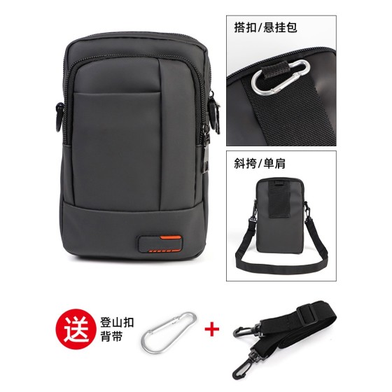 简约手机包男士干活工地小包包穿腰带腰包多功能斜跨小背包批发