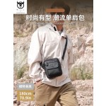 牛船长男士真皮单肩斜挎头层牛皮商务休闲韩版竖款学生迷你收银包